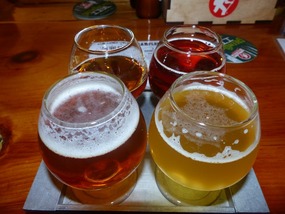 Sampler at Long Trail Brewing, Bridgewater