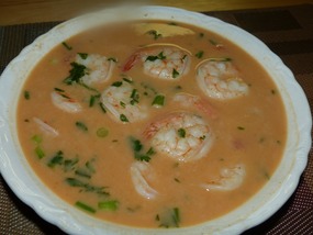 Thai Shrimp in Coconut, Ginger, Lemongrass Broth