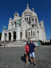 Doug and Aviva at Eglise Sacre COuer