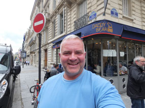 Daddy Bear at His Restaurant in Paris