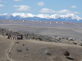 View to Tobacco Root Mountains fro Madison Buffalo