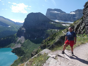 On a Scary Trail Above Grinnell Lake