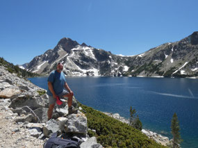 Admiring Sawtooth Lake