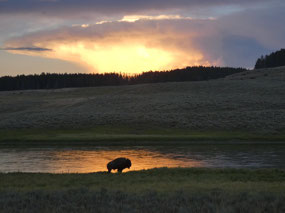 Thunderhead at Twilight over Yellowstone River
