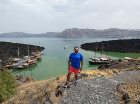 Port of Nea Kameni Island