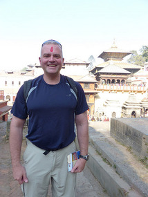 Blessed by a Sadhu in Kathmandu