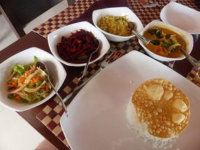Sri Lankan Curry Rice with Sides