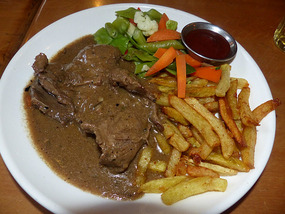 Yak Steak Frites at Dunya Restaurant