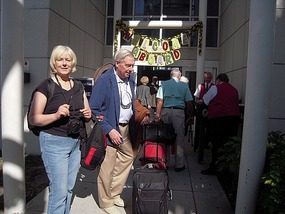 Preparing to board the ship