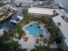 View of hotel from our balcony