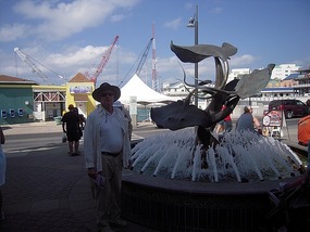 David by fountain in George Town