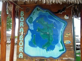 Map of Bora Bora at pier