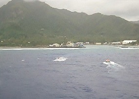 Tender taking a hit from the waves