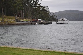 View of the tender/ferry landing