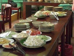 Ingredients for salad rolls