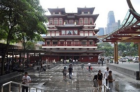 The Buddhist temple exterior
