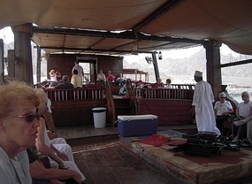 Looking back in the dhow