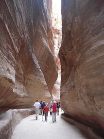 Walking through the Siq al Barid