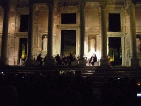 The orchestra for the night concert