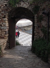 Looking back through the gate at Pigeon Island