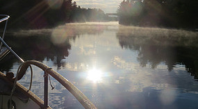 Leaving Swift Rapids at Dawn