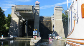 Peterborough Lift Lock from Below