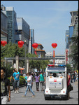 Electric vehicles in the main pedestrian area