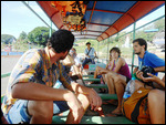 Boat from Thai border into Lao