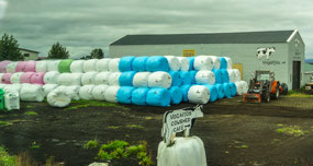 A mix of cancer research bales