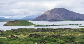 Psuedo crater in Lake Mývatn
