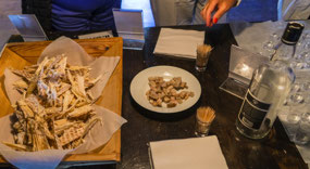 Salt cod, shark, Black Death schnapps