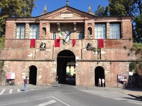 The Gate into the walled town of Lucca