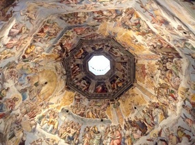 Standing under the dome looking up