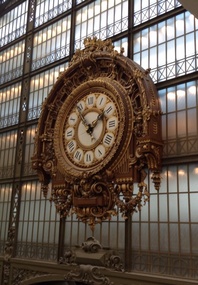 The clock inside the station