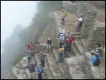 The group in the mist at Sun Gate!