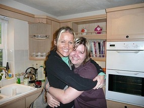 Hug stop with Lynne & a few tears.....