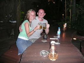 Another beer, another curry.Random dinosaur place!