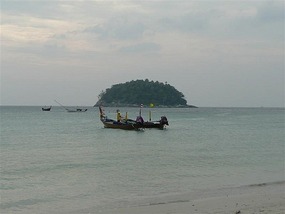 Local boats and islands..