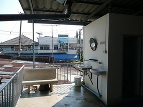 Our outdoor bathroom!
