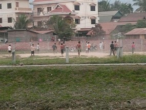 Local football match at Siem Reap