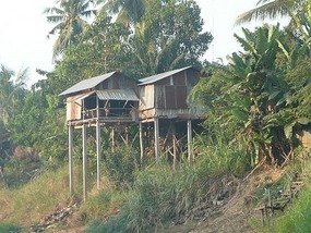 Shacks higher upon the rivers edge