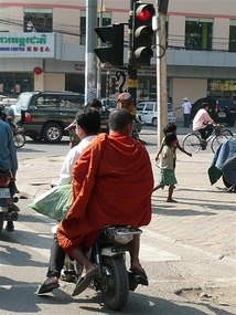 Monk on a local taxi!