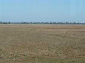 The barren landscape to the capital