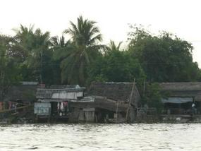 River houses at Can Tho, Vietnam