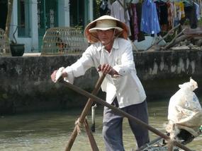 Man working on the riverways