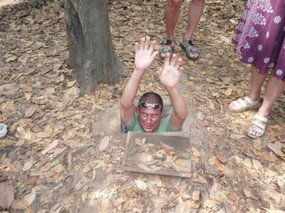 Ads stuck in a Cu Chi Tunnel!