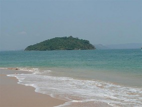 Our beach, looking out over Bamboo Island