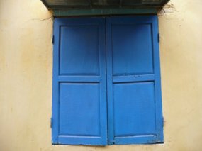 Typical blue shutters!
