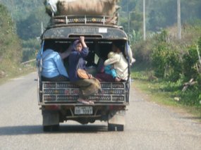 Rammed local taxi's
