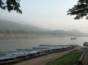 Morning mist over the Mekong